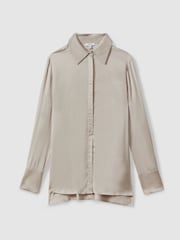 Reiss Stone Jasmine Fitted Layered Cuff Shirt - Image 2 of 5