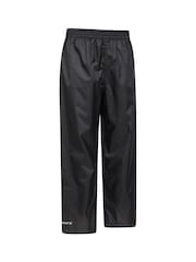 Mountain Warehouse Black Kids Pakka II Waterproof Overtrousers - Image 1 of 5