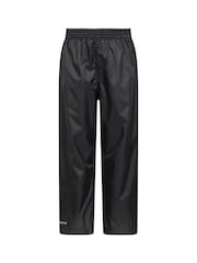 Mountain Warehouse Black Kids Pakka II Waterproof Overtrousers - Image 2 of 5