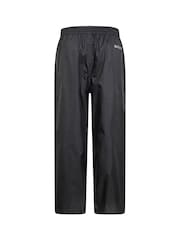 Mountain Warehouse Black Kids Pakka II Waterproof Overtrousers - Image 4 of 5