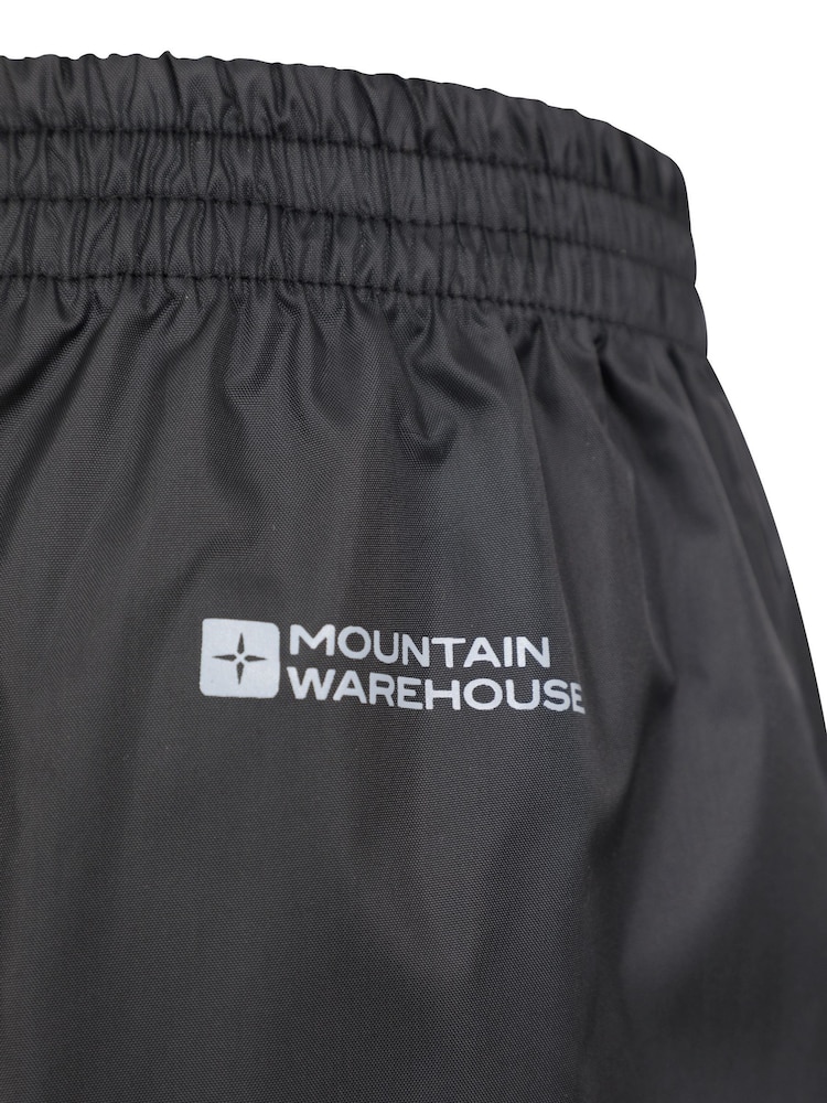 Mountain Warehouse Black Kids Pakka II Waterproof Overtrousers - Image 5 of 5