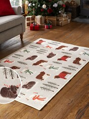 Natural Washable Christmas Hamish The Highland Cow Rug - Image 1 of 6