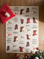 Natural Washable Christmas Hamish The Highland Cow Rug - Image 2 of 6