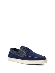 Dune London Blue Blaizerss Knit Boat Shoes - Image 4 of 6