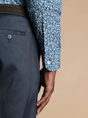 Charles Tyrwhitt Blue Classic Fit Liberty Fabric Floral Print 100% Cotton Shirt - Image 3 of 6