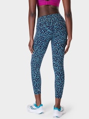 Sweaty Betty Blue Abstract Markings Print 7/8 Length Power Workout Leggings - Image 3 of 9