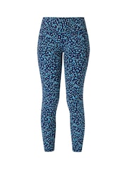 Sweaty Betty Blue Abstract Markings Print 7/8 Length Power Workout Leggings - Image 9 of 9