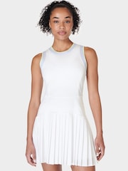 Sweaty Betty White Power Ace Mix Pleat Tennis Dress - Image 1 of 5