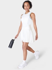 Sweaty Betty White Power Ace Mix Pleat Tennis Dress - Image 2 of 5