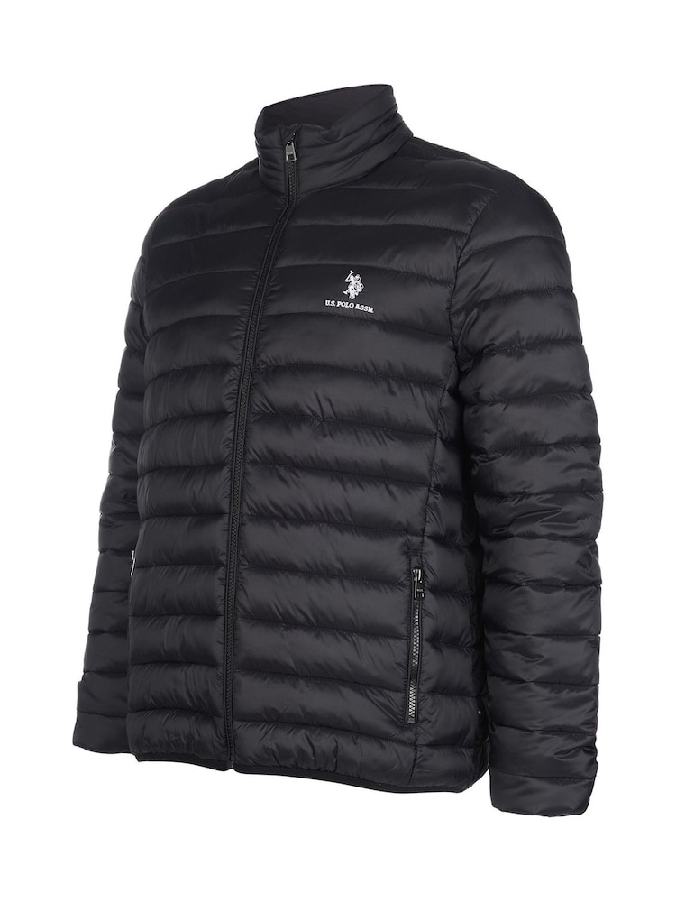 Buy Polo Black Lightweight Mens Bound Quilted Jacket