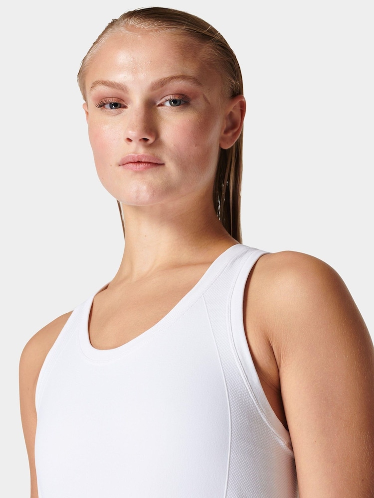 Sweaty Betty White Athlete Seamless Workout Tank Top - Image 6 of 6