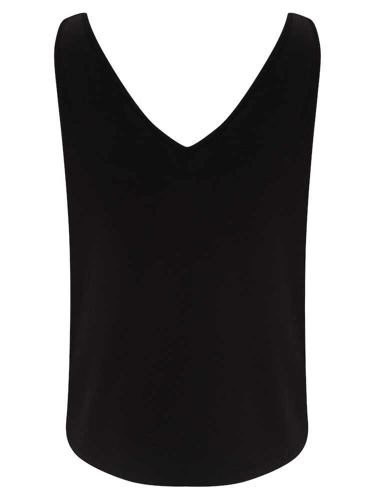 Pour Moi Black Chrome Sophie Fuller Bust Stretch V-Neck Vest with LENZING™ ECOVERO™ Viscose - Image 4 of 4