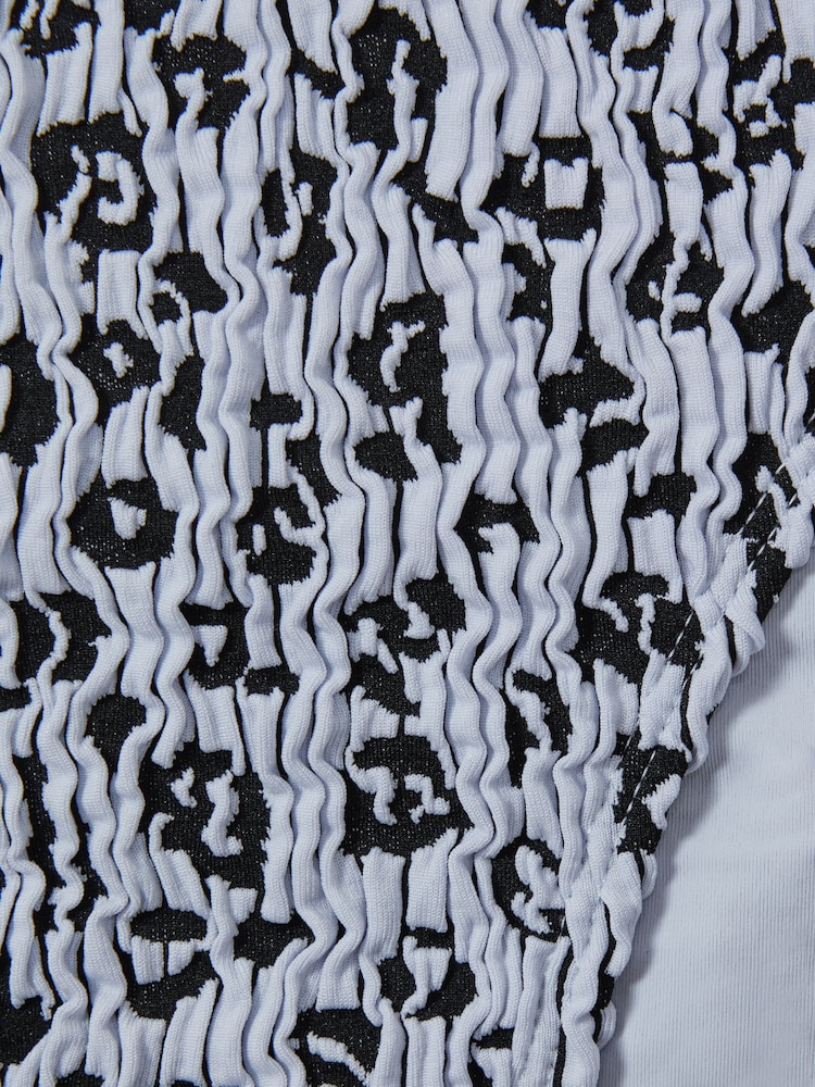 Good American Blue Print Textured Leopard Print Bikini Bottoms - Image 2 of 2