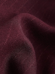 Burgundy Premium Wool Blend Wide Leg Trousers - Image 6 of 6