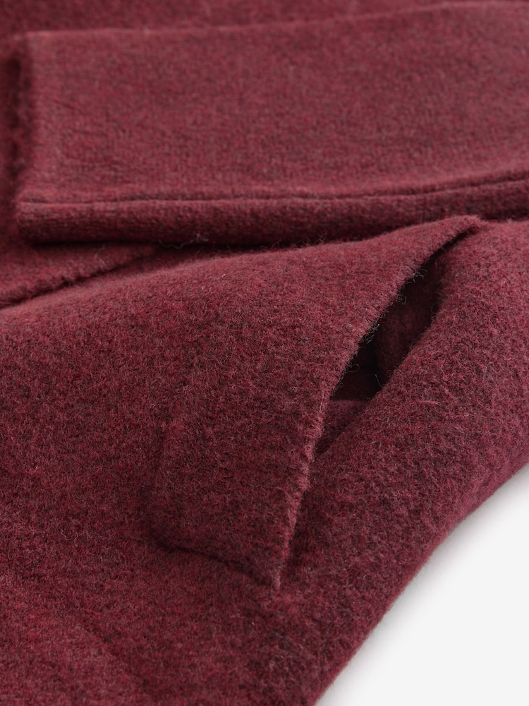 Red Berry Soft Touch Waterfall Longline Knitted Cardigan Coatigan - Image 7 of 7