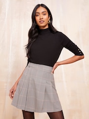 Friends Like These Grey Check Mini Skirt - Image 2 of 4