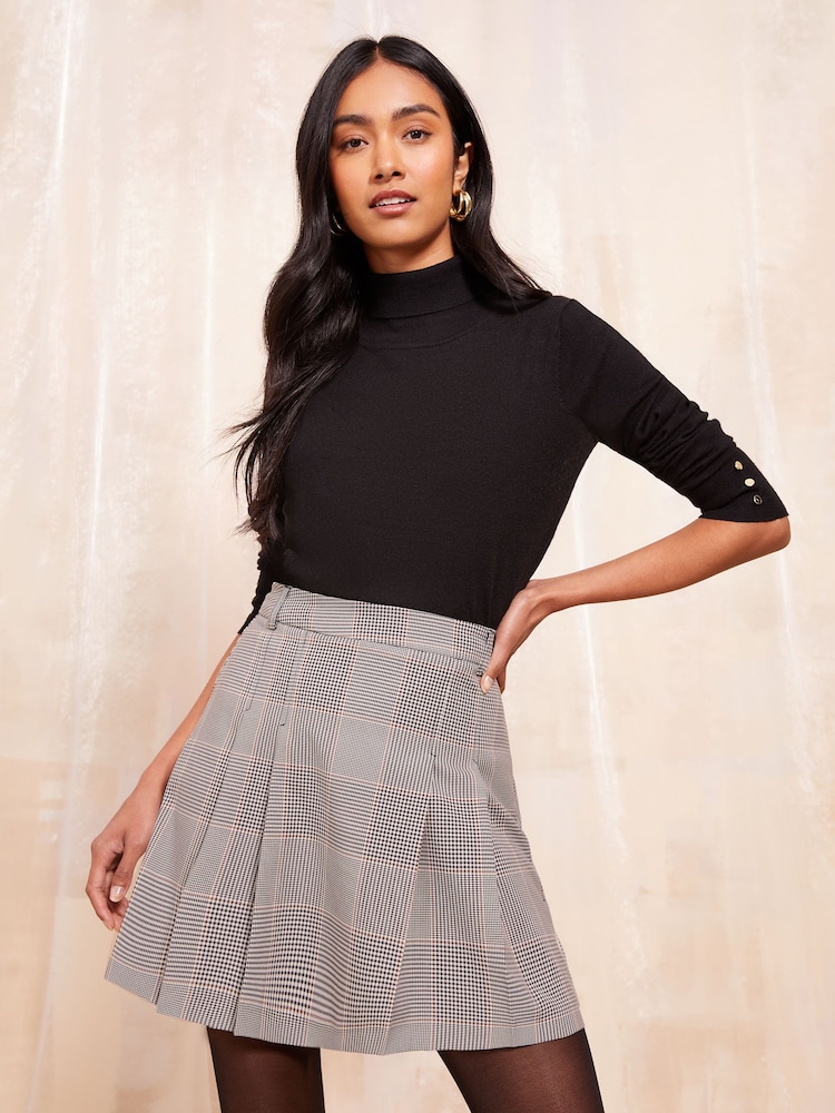 Friends Like These Grey Check Mini Skirt - Image 2 of 4