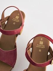 Red Clog Heeled Sandals - Image 5 of 5