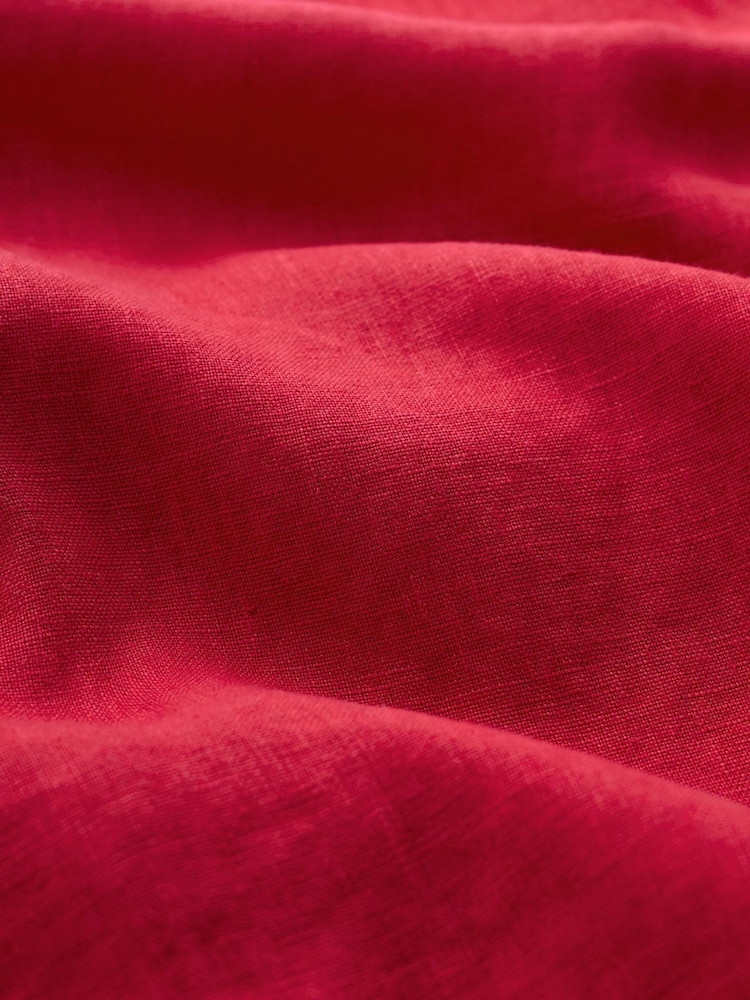 Seasalt Cornwall Red 100% Linen Petite Draw Kiln Dress - Image 5 of 5