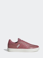 adidas White/Pink VL Court Trainers - Image 1 of 7