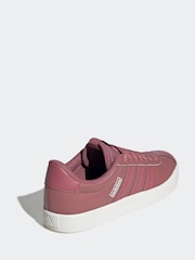 adidas White/Pink VL Court Trainers - Image 4 of 7