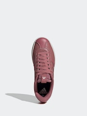 adidas White/Pink VL Court Trainers - Image 5 of 7