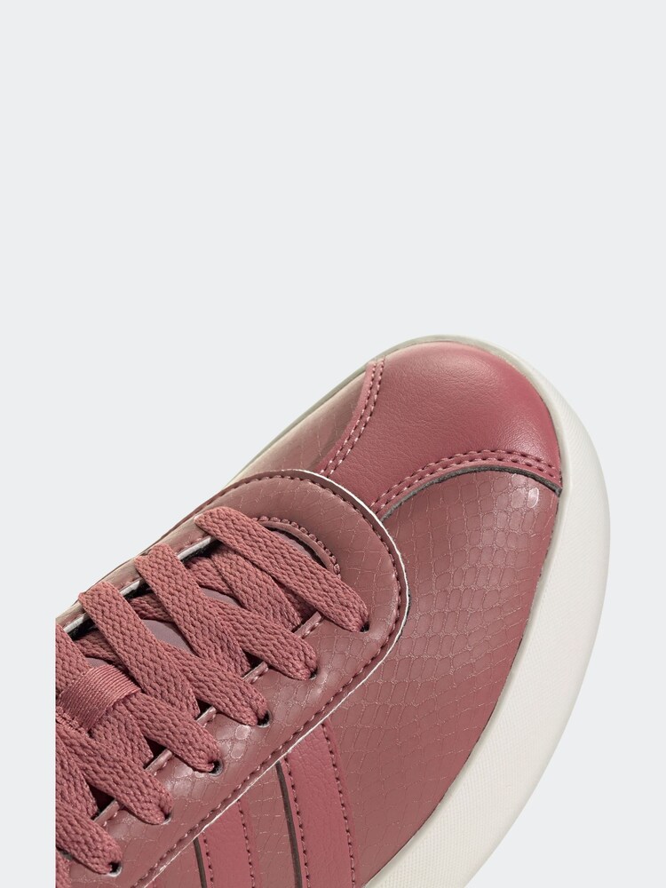 adidas White/Pink VL Court Trainers - Image 7 of 7
