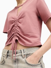 AllSaints Pink Gigi T-Shirt - Image 2 of 7