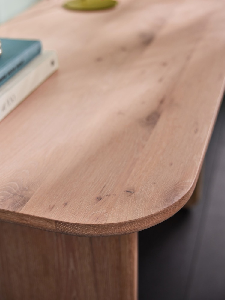 MADE.COM White Wash Oak Nyla Desk - Image 4 of 4