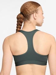 Nike Dark Green Swoosh Medium Support Padded Sports Bra - Image 4 of 5