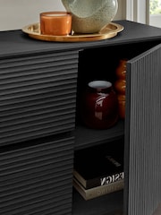 Black Marlow Oak Effect Large Sideboard - Image 4 of 9