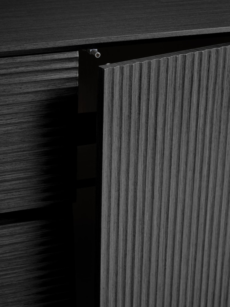 Black Marlow Oak Effect Large Sideboard - Image 9 of 9
