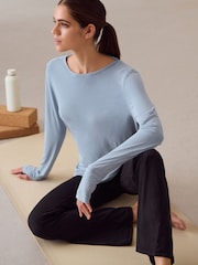 Pale Blue Active Open Back Soft Touch Top - Image 5 of 11