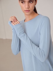 Pale Blue Active Open Back Soft Touch Top - Image 6 of 11