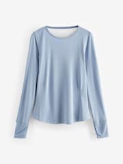 Pale Blue Active Open Back Soft Touch Top - Image 7 of 11