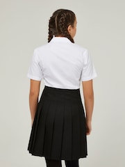 Trutex White Revere Collar Regular Fit Short Sleeve 2 Pack School Shirts - Image 3 of 7