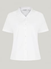 Trutex White Revere Collar Regular Fit Short Sleeve 2 Pack School Shirts - Image 6 of 7