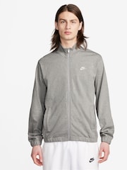 Nike Grey Club Knit 100% Cotton Grey Jacket - Image 1 of 3