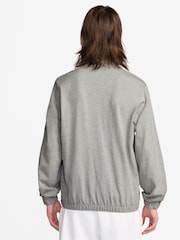 Nike Grey Club Knit 100% Cotton Grey Jacket - Image 2 of 3