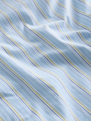 Blue Poplin 100% Cotton Stripe Long Sleeve Shirt - Image 8 of 8