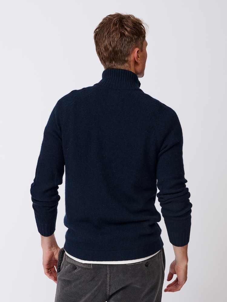 Aubin Bream Quarter Zip Wool Jumper - Image 2 of 6 Aubin Bream Quarter Zip Wool Jumper - Image 2 of 6
