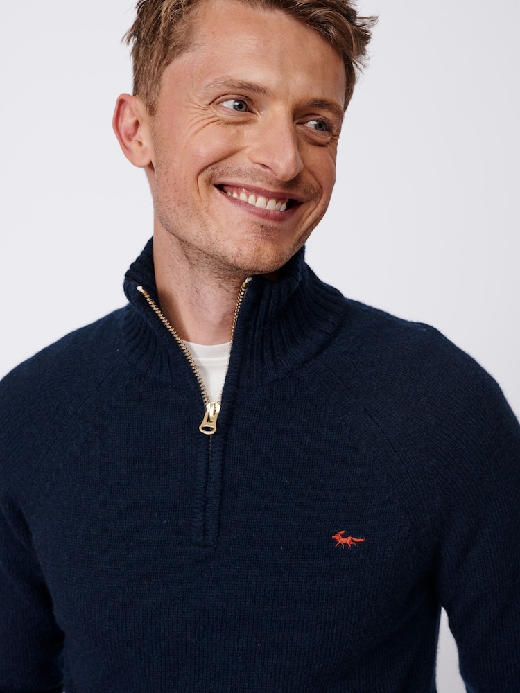 Aubin Bream Quarter Zip Wool Jumper - Image 4 of 6