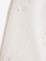 River Island White Girls Shirred Milkmaid 100% Cotton Top - Image 3 of 3