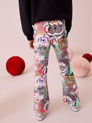 Grau/Weihnachten - Ausgestellte Leggings (3–16 J.) - Bild 4 von 7
