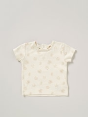 Homegrown Natural Print Dungaree Outfit Set - Image 3 of 5