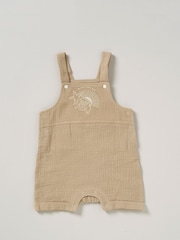 Homegrown Natural Print Dungaree Outfit Set - Image 4 of 5