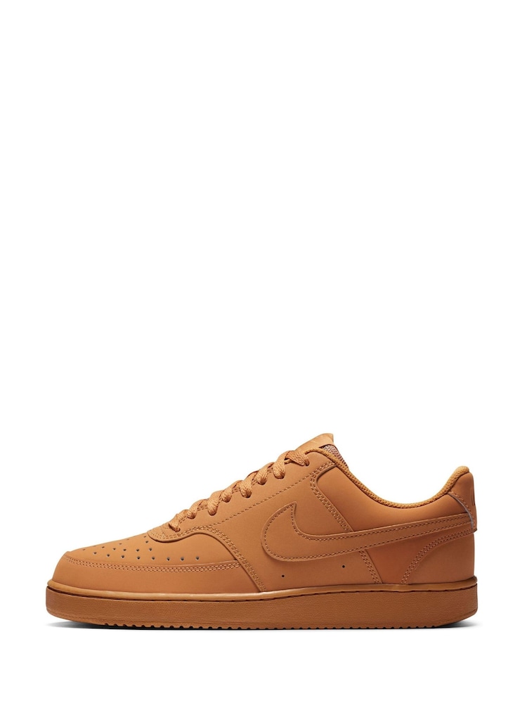 Nike Brown Court Vision Low Trainers - Image 6 of 10