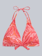 Animal Pink Iona Halter Printed Bikini Top - Image 1 of 5