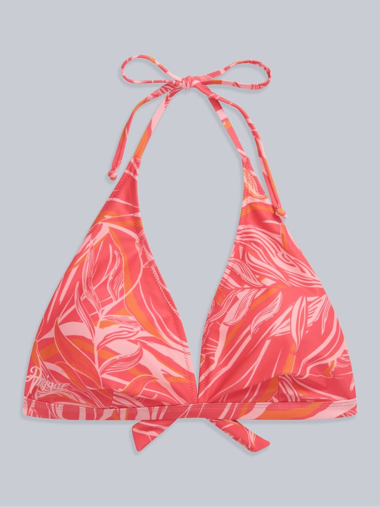 Animal Pink Iona Halter Printed Bikini Top - Image 1 of 5