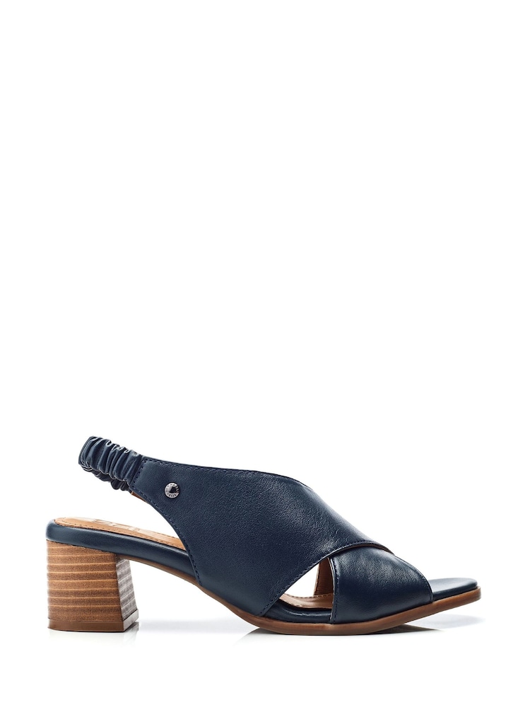 Moda in Pelle Prinia Cross-Over Low Block Elastic Sandals - Image 1 of 4